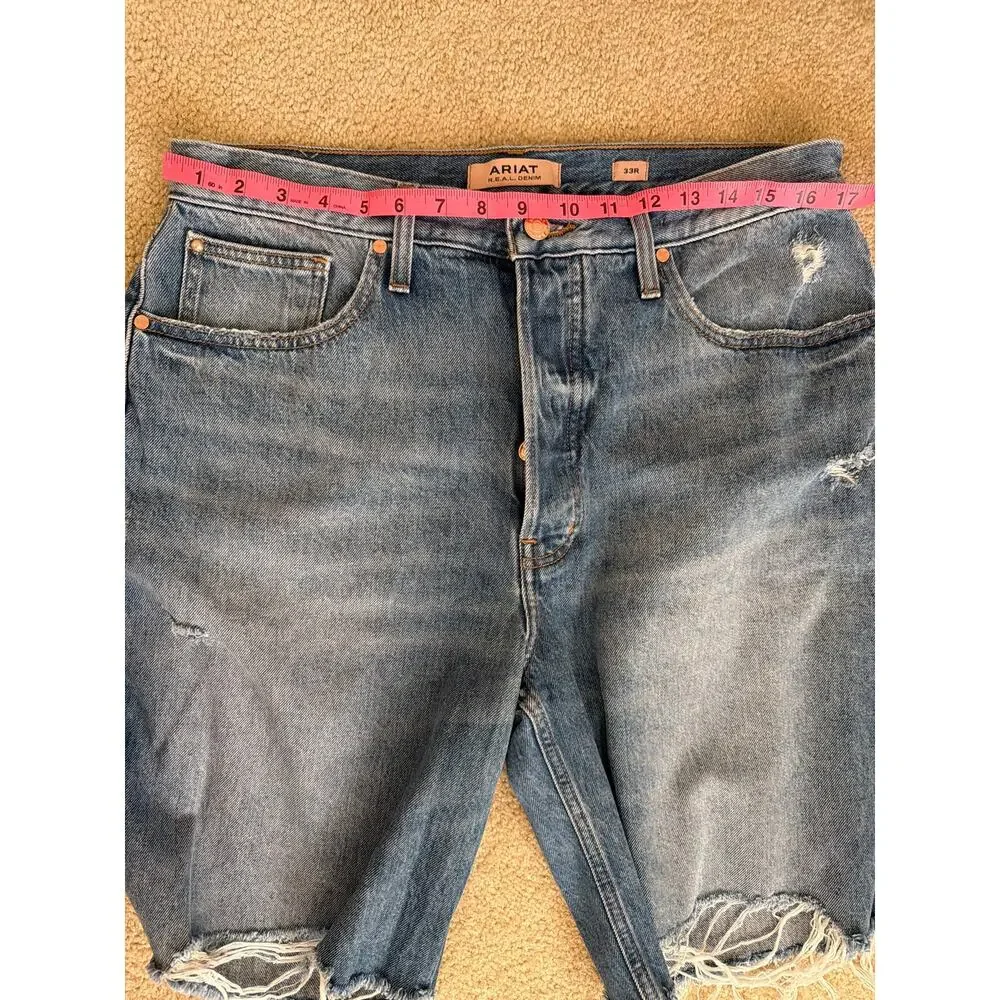 Ariat Jorts Women's Size 33 Denim Long Shorts Ultra High Rise Streetwear Punk